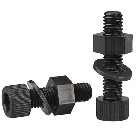 5pcs Nylon Black Hexagon Socket Combination Bolt Set M10x100mm