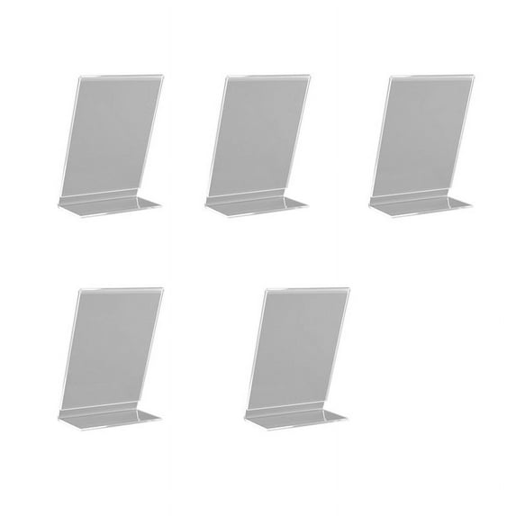 5pcs Office Acrylic A6 Display Leaflet Stands Counter Plastic Message Board Menu COLLEGE Holder for Business Poster
