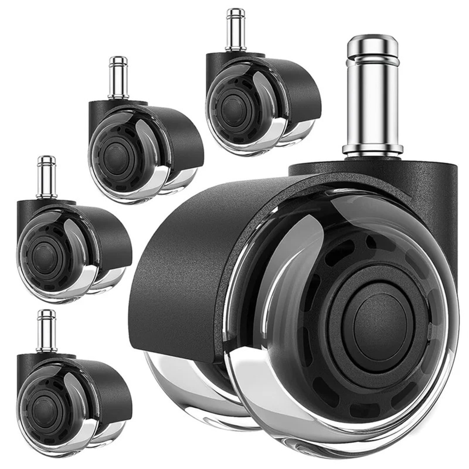 5pcs Office Chair Wheels,2 Inch Replacement Soft Mute Desk Caster Wheels For Work & Gaming Chair, Heavy Duty And Safe Rolling ,Quiet and Smooth