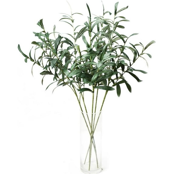 5pcs Olive Branches for Vases Artificial Plants Greenery Stems for Vases Olive Leaves Plant
