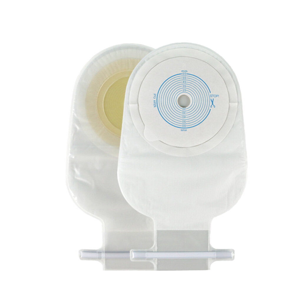 5pcs One Piece Disposable Colostomy Bags Open Drainable Pouch Ostomy