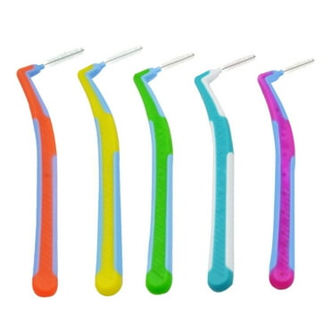 5pcs Oral Care L-shaped Interdental Brush Cleaning Toothpick Between Teeth