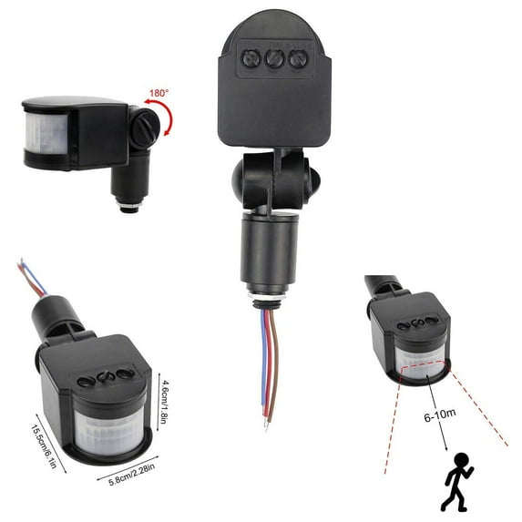 5pcs Outdoor PIR DC 12V Automatic Infrared PIR Motion Sensor Switch for LED Flood Light
