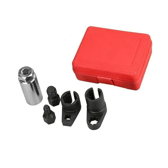 5pcs Oxygen Sensor Wrench Kit for Automotive O2 Socket Removal Install Offset Vacuum Sensor Tool
