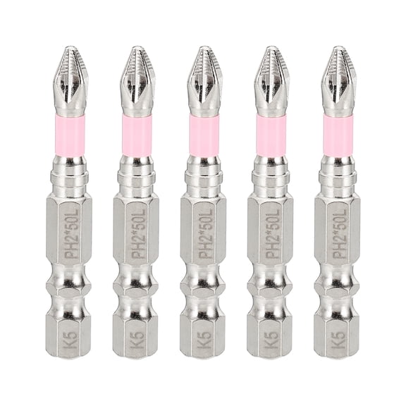 5pcs PH2 Phillips Impact Screwdriver Bit 2" Long Magnetic Anti Slip Tip K5 Steel