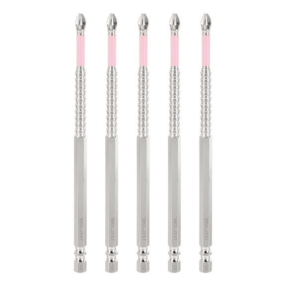 5pcs PH2 Phillips Impact Screwdriver Bit 6" Long Magnetic Anti Slip Tip K5 Steel