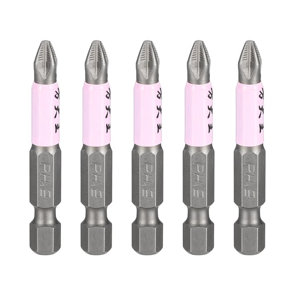 5pcs PH2 Phillips Impact Screwdrivers Bit 2" Long Magnetic Anti Slip Tip K5