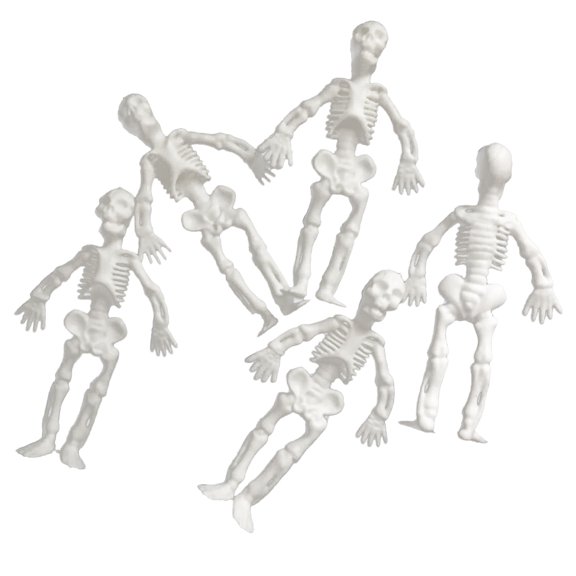 5pcs PVC Halloween Figure Portable Versatile Halloween Skeleton Ornaments Great for Parties and Home Decorations