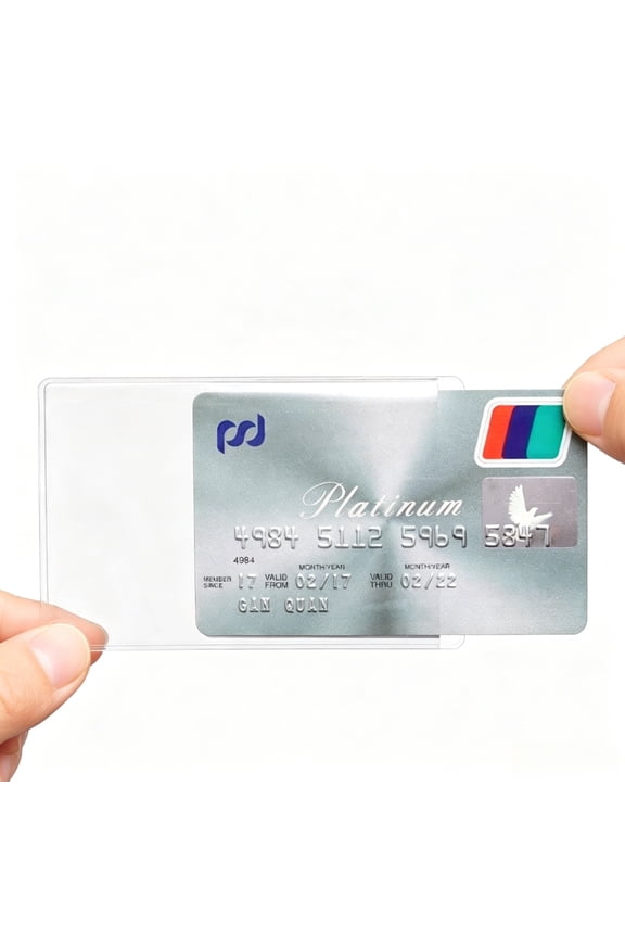 5pcs PVC Transparent Card Holder Bus Business Case Bank Credit Cover Bank Card Organizer