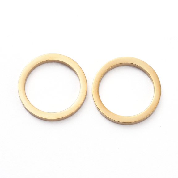 5pcs PVD Vacuum Plating 304 Stainless Steel Linking Rings for Jewelry Making Manual Polishing Ring Golden 13x1.5mm Inner Diameter: 11mm