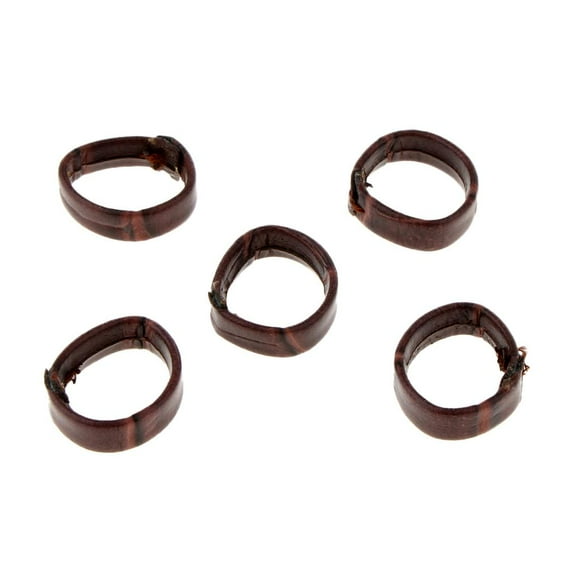 5pcs/Pack Loop PU Leather Watch Replacement Holder 24mm Dark Brown