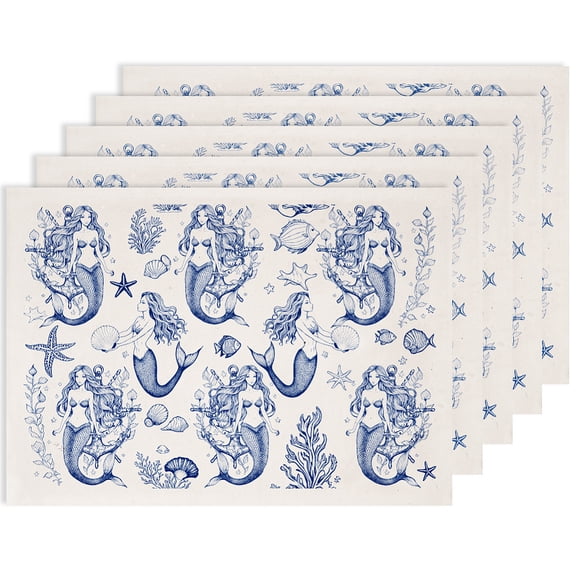 5pcs Paper Ceramic Decals Pottery Ceramics Clay Transfer Paper Underglaze Flower Paper 520x370mm Pattern: 48x33mm