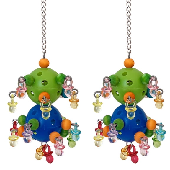 5pcs Pet Bird Bites Toy Parrots Chew Swing Cage Cockatiel Birds Toy with Foraging Holes