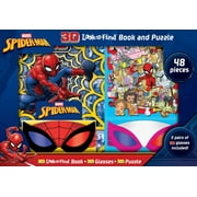 Marvel Spider-Man 3D Look and Find Book and Puzzle, Hardcover