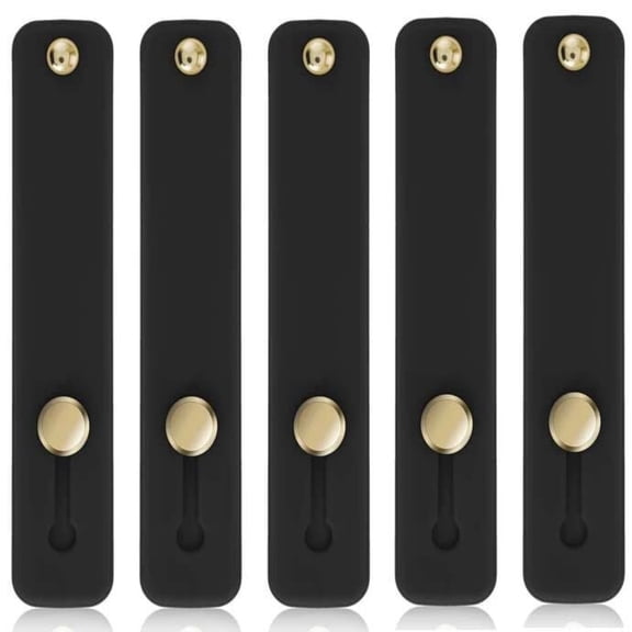 5pcs Phone Finger Strap, ZzCityTK Self-Adhesive Lazy Person Support Grip Stand, Silicone Phone Accessories for All Cell Phones with Easy Push-Pull Design