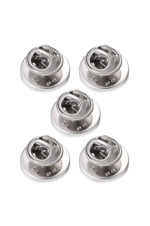 5pcs Pin Backs for Lapel Pins Stainless Steel Butterfly Tie Tacks Brooch Base Secure Pin Clutches Crafting Supplies