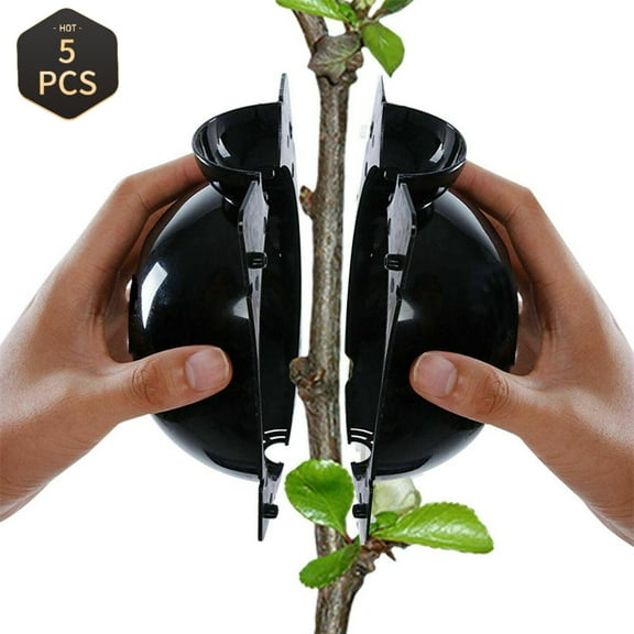 5pcs Plant Propagation Grafting Kits - Reusable High Pressure Rooting Pods for Flowers, Fruit Trees & Seedlings, Durable PP Material with Enhanced Drainage