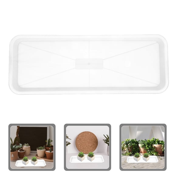 WHAMVOX WORGEOUS 5pcs Plant Tray Planter Water Tray Shallow Rectangular Drip Tray Flowerpot Saucer