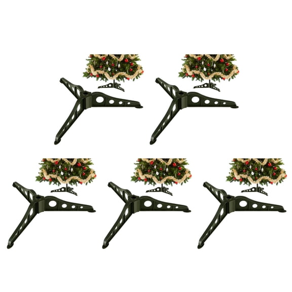 5pcs Plastic Christmas Tree Stand Detachable Artificial Tree Holder for Xmas Party Weddings