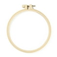thumbnail image 1 of 5pcs Plastic Embroidery Hoops Imitation Bamboo Circle Stitch Hoop Ring with Iron Screw for Embroidery and Stitch White 17.5x16x1cm, 1 of 2