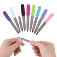 thumbnail image 1 of 5pcs Plastic Handle Metal Double Sided Nail Files Manicure Pedicure Tool, 1 of 7