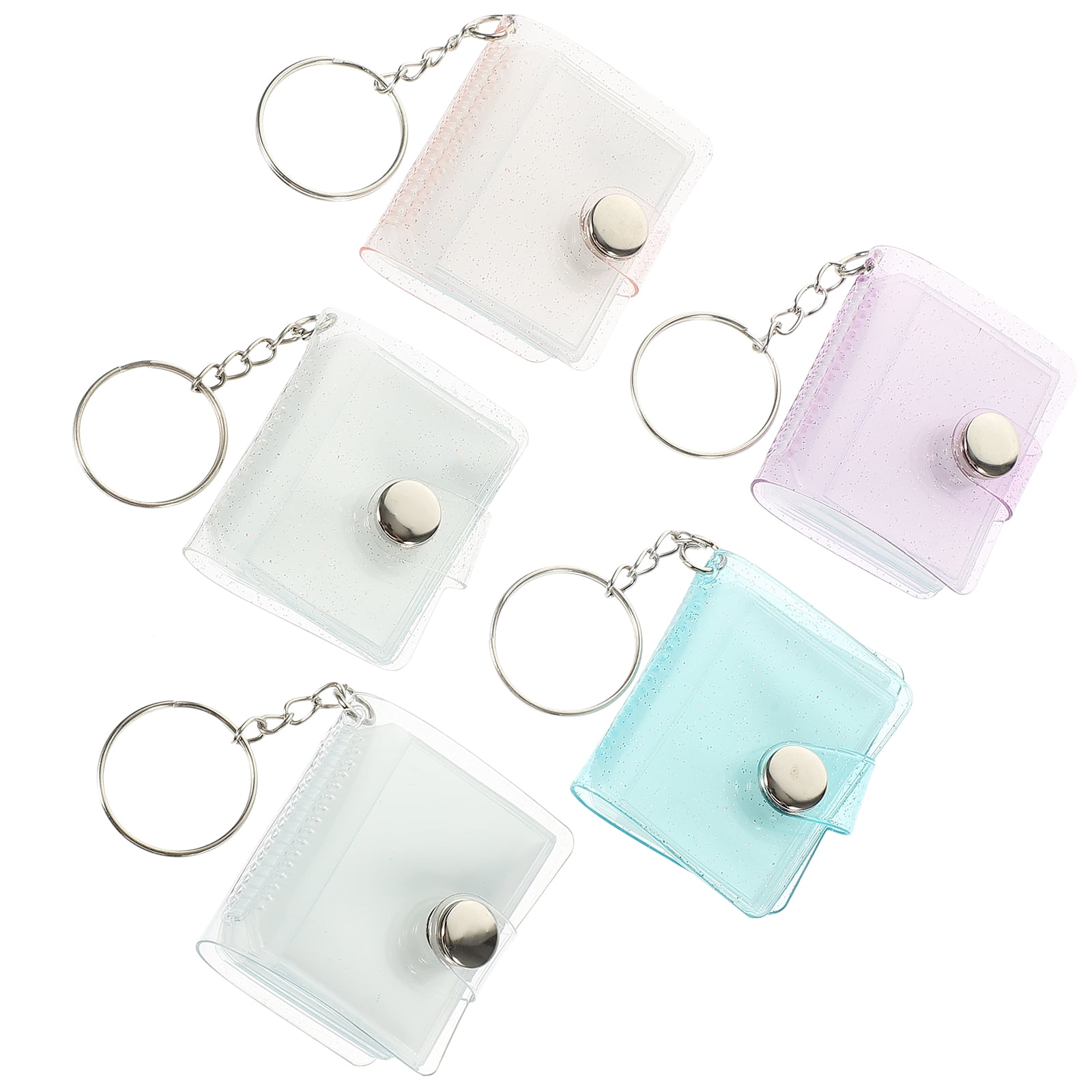 5pcs Plastic Keychain Gift Photo Keychain Plastic Keyring Key Holder Photo Holder Key Chain