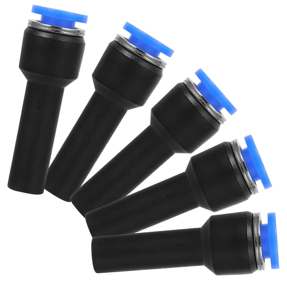 VERDANVERSE Set of 5 Stainless Steel Straight Push Connectors for Industrial Machinery Connections