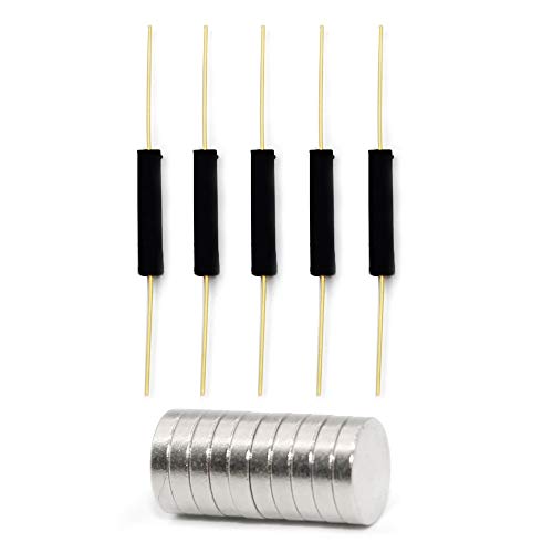 Plastic Reed Switch 5pcs Plastic Reed Switch Reed Contact Normally Open (N/O) Magnetic ...