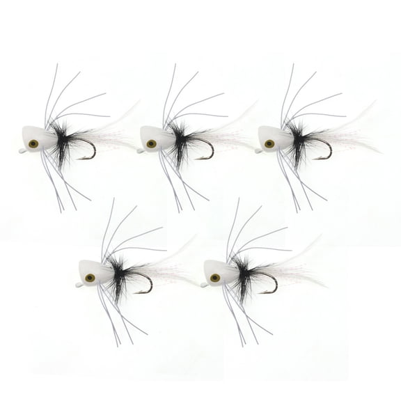 5pcs Popping Lure Fly Fishing Topwater Fishing Lures Fly Baits Artificial Baits Fly Popping Lures