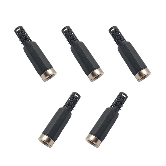 5pcs Portable DC5525 Female Converter Adapters DC5.5x2.5mm Power Conversion Head Welded Type for Various Projects