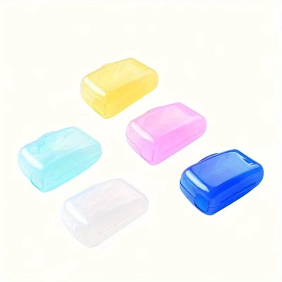5pcs Portable Toothbrush Case - Travel Storage Box for Daily Hygiene Care