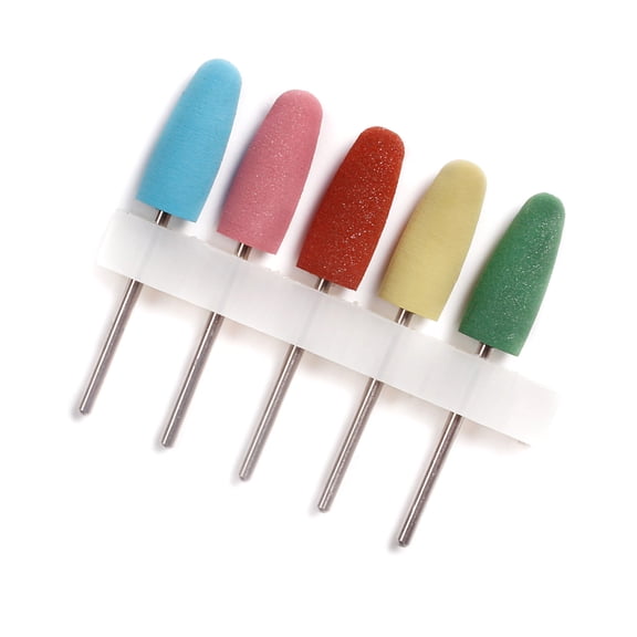 5pcs Practical Silicone Nails Buffing Tools Electric Nails Drill Bit For Home Home Manicure Enthusiasts And Nails Care