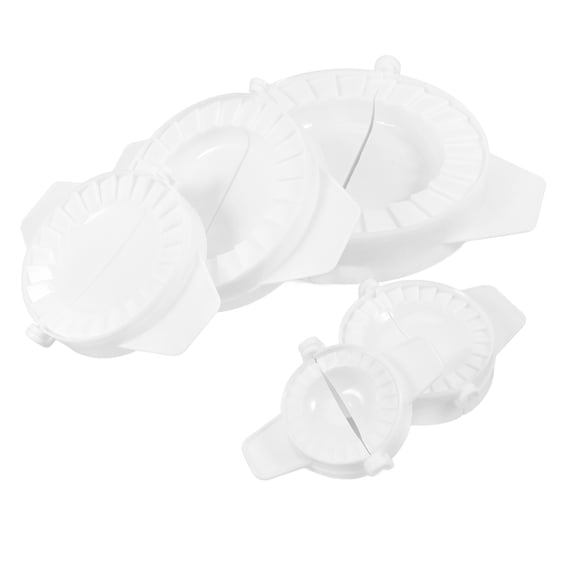 5-Piece Manual Dumpling Press Mold Set, Washable Plastic Pastry Tools for Making Wontons, Dumplings, and More