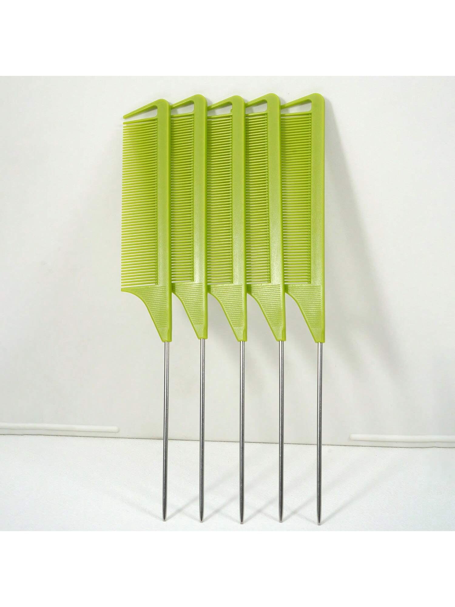 5pcs Professional Point Tail Comb Pin Tail Comb Rat Tail Comb Parting ...