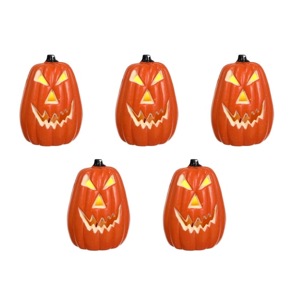 5pcs Pumpkin Decorations Vintage Decorations Large Plastic Pumpkin for Porch Funny Pumpkin Decor Indoor and Outdoor