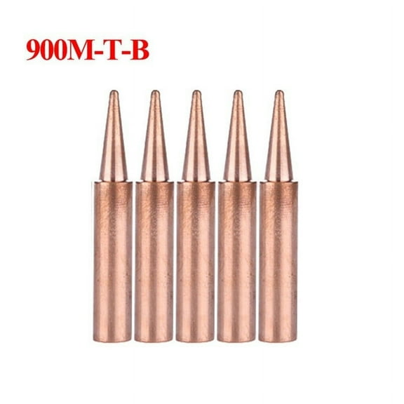 5pcs Pure Copper Soldering Iron Tips 900M-T Lead-Free Welding Tip Head 900M-T IS/I/B/K/SK/0.8D/1.2D/1.6D/2.4D/3.2D/1C/2C/3C/4C