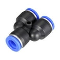 thumbnail image 1 of 5pcs Push To Connect Fittings 10 mm or 25/64" od Tube Fittings Blue, 1 of 3