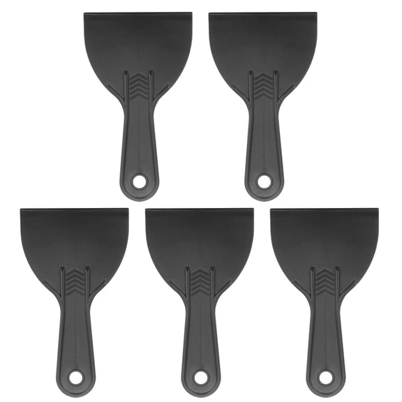 5pcs Putty Scraper 4" Width 6mm Thin Flexible Plastic Putty Knife for Taping Painting