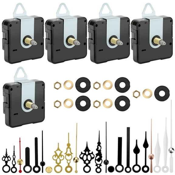 5pcs Quartz DIY Wall Clock Movement Kit, EEEkit Clock Mechanisms Repair Tools with 7pairs Hands