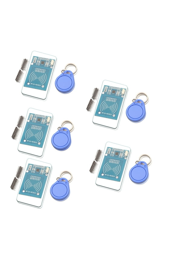 5pcs RFID Kit RFID RC522 IC Card 13.56MHz Sensor Module with S50 White Card and Key Ring