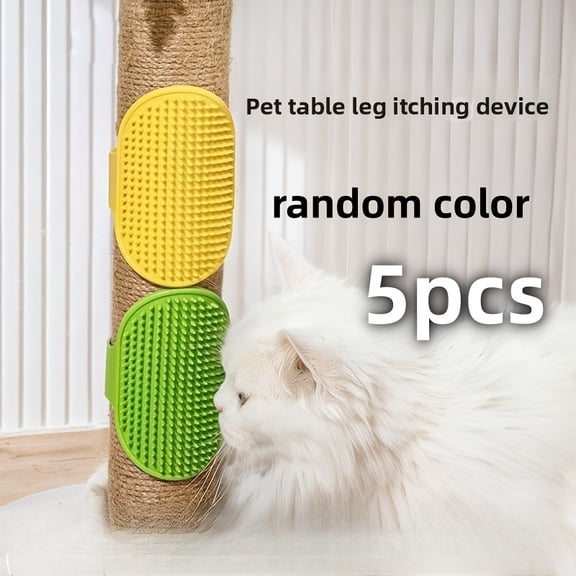 5pcs Random Color Universal Cat and Dog Table Leg Scratching Board, Cat Wall Corner Strap Comb Table Leg Kitten Scratching Board Massager, Cat Toy Fur Rubbing Tool, Pet Itch Scratcher