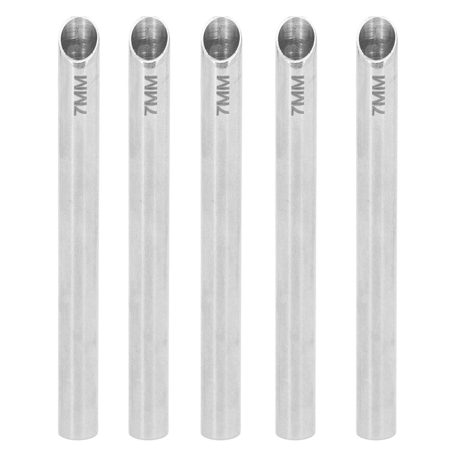 5pcs Receiving Tubes Medical Grade Stainless Steel Holding Piercing