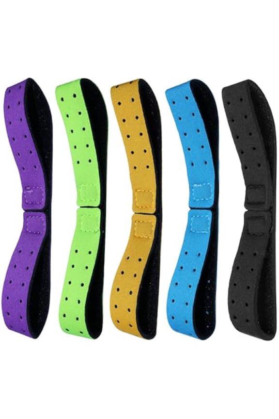 5pcs Replacement Heart Rate Monitor Bands, 0.8x13.8in 5 Colors Soft Heart Rate Strap Adjustable Armband Strap Heart Rate Monitor Band for OTF Beat Heart Rate Sensor,and for Theory Fitness