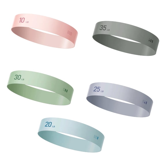 5pcs Resistance Levels Latex Fitness Band Bundles Without Roll Edges Portables Storage Bag Full Body Training