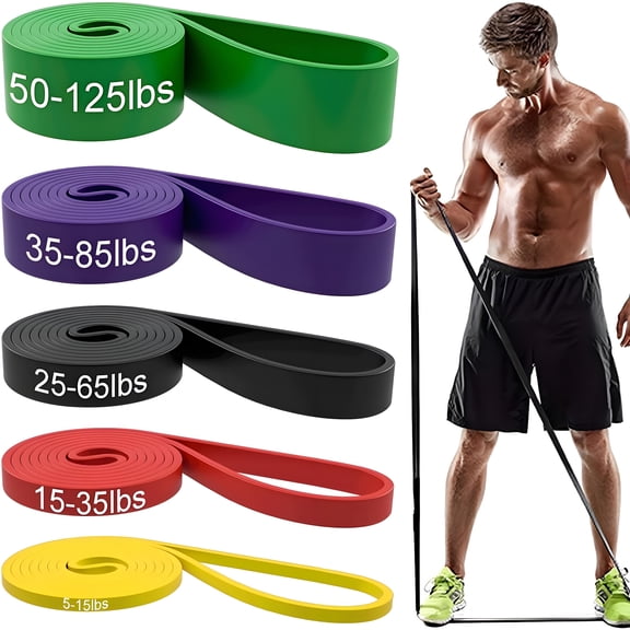 5pcs Resistance Straps for Fitness Training | Pull Up Assist, Exercise & Sports Straps for Men & Women