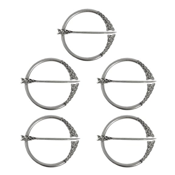 5pcs Retro Penannular Brooch Coat Cloak Pin Scarf Buckle