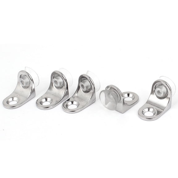 5pcs Right Angle 90 Degree Glass Shelf Suction Cup Fixing Support Clip Bracket