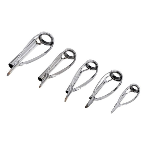 5pcs Rod Tip Repair Rod Repair Stainless Steel Ceramic Guide Rod Repair Replacement Tip Tops Fishing Rod Repair , 5 Sizes