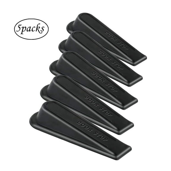 5pcs Rubber Doorstopper Wedge Suitable for All Floors Non-Scratching and Anti-Slip Design