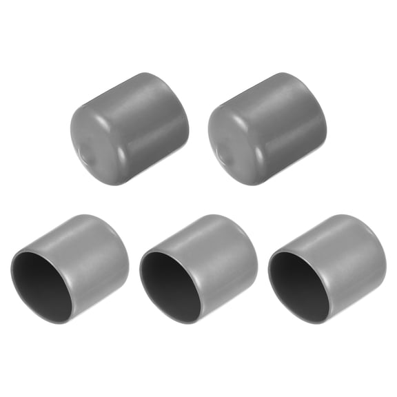 5pcs Rubber End Caps Protective Caps 28mm ID Bolt Cap Light Gray